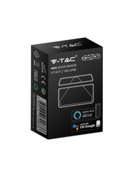 Czujnik Ruchu Otwarcia Drzwi Okna WiFi Biały SMART Google Home ALEXA V-TAC VT-5177