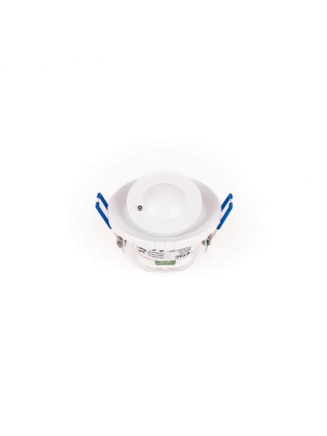 Czujnik Ruchu Mikrofalowy V-TAC Sufitowy Podtynkowy 360st fi80 1200W Biały VT-80360 5 Lat Gwarancji