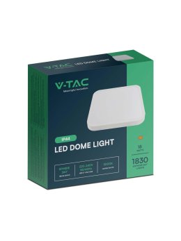 Plafon V-TAC 24W LED Kwadrat 29x29cm Natynkowy IP44 Biały VT-8624 6500K 2500lm