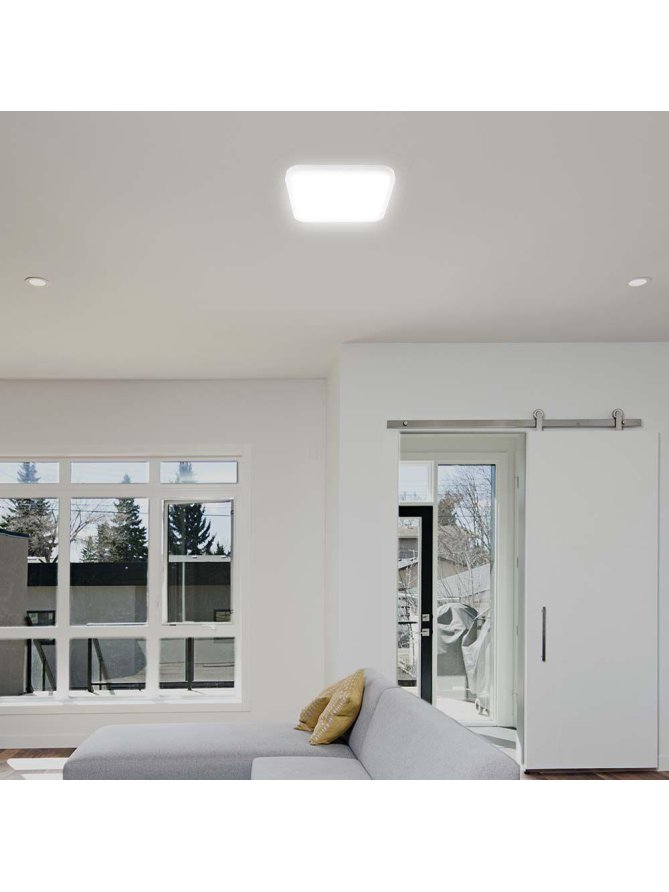 Plafon V-TAC 24W LED Kwadrat 29x29cm Natynkowy IP44 Biały VT-8624 6500K 2500lm