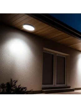Plafon V-TAC 18W LED Okrągły 25cm Natynkowy IP44 Czarny VT-8618B 3000K 1830lm