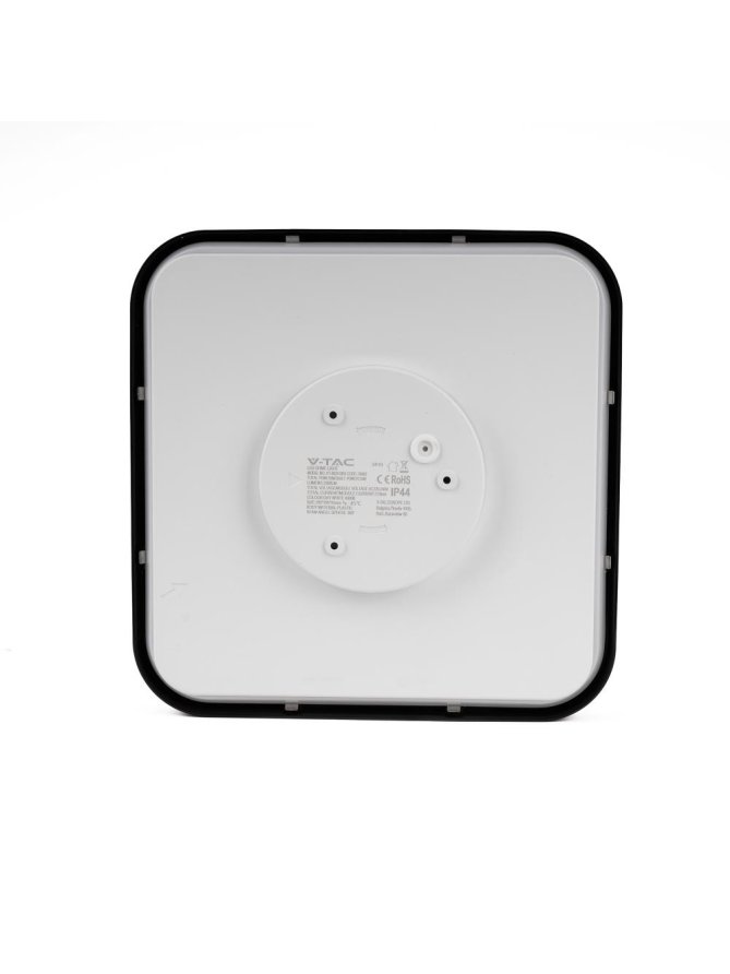 Plafon V-TAC 18W LED Kwadrat 25x25cm Natynkowy IP44 Czarny VT-8618B 3000K 1830lm