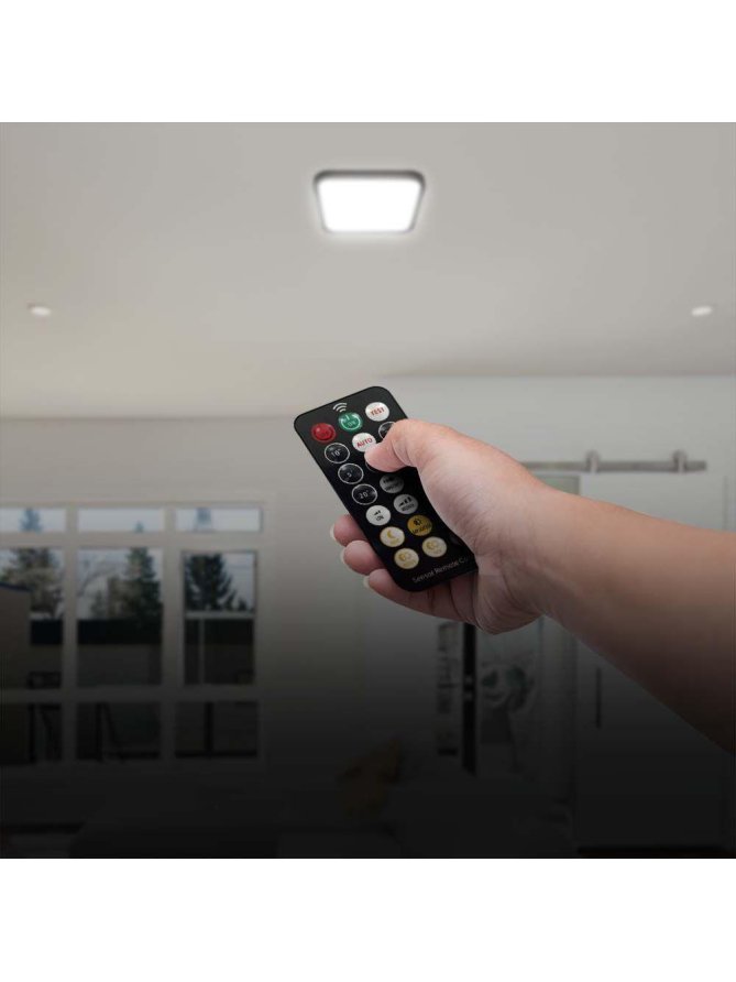 Plafon V-TAC 18W LED Kwadrat 30x30cm Natynkowy Pilot Czujnik Ruchu IP44 Czarny VT-8618S 4000K 1830lm