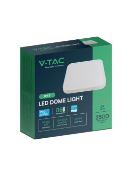 Plafon V-TAC 24W LED SAMSUNG CHIP Kwadrat 29x29cm Natynkowy IP44 Biały VT-8624 4000K 2500lm 5 Lat Gwarancji