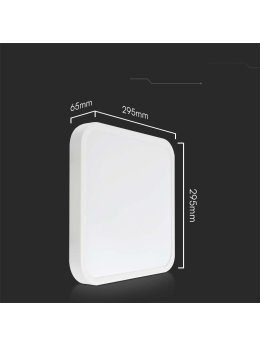 Plafon V-TAC 24W LED SAMSUNG CHIP Kwadrat 29x29cm Natynkowy IP44 Biały VT-8624 4000K 2500lm 5 Lat Gwarancji