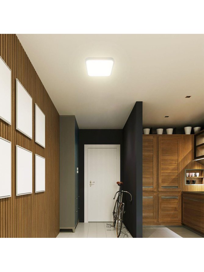 Plafon V-TAC 36W LED SAMSUNG CHIP Kwadrat 42x42cm Natynkowy Pilot Czujnik Ruchu IP44 Biały VT-8630S 4000K 3820lm 5 Lat Gwarancji