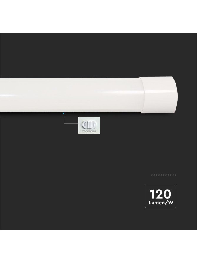 Oprawa V-TAC 40W LED Liniowa Natynkowa 120cm 120Lm/W CCT Zmiana Barwy VT-8340CCT 3000K-6500K 4800lm 3 Lata Gwarancji