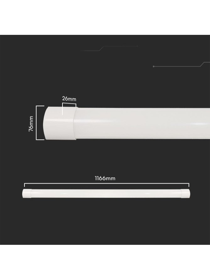 Oprawa V-TAC 40W LED Liniowa Natynkowa 120cm 120Lm/W CCT Zmiana Barwy VT-8340CCT 3000K-6500K 4800lm 3 Lata Gwarancji