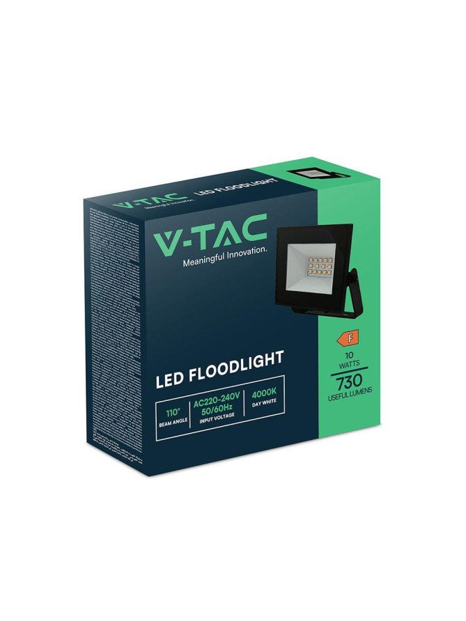 Projektor LED V-TAC 10W LED SMD 4000K Czarny VT-44012 4000K 730lm