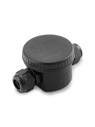 Puszka Złączka Mufa Hermetyczna 2x3Pin Czarna 24A AC:450V Średnica przewodu 5-9mm IP66 V-TAC VT-881