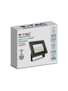 Projektor LED V-TAC 30W SMD F-CLASS Czarny VT-4934-B 4000K 2510lm