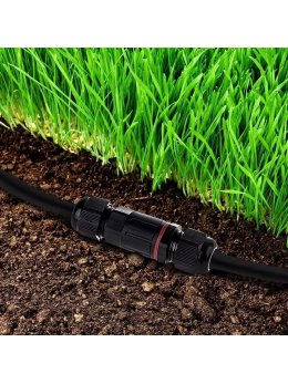 Złączka Mufa Hermetyczna 2x3Pin Czarna Średnica przewodu 4-6,5mm IP68 V-TAC VT-792