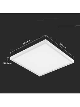 Panel LED V-TAC 36W 600x600 LED Backlight 33mm 120Lm/W 3w1 Natynkowy/Podtynkowy VT-61037 4000K 4320lm