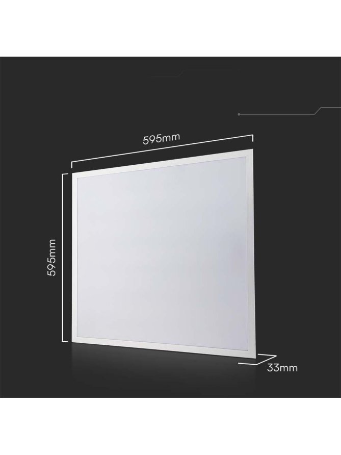 Panel LED V-TAC 40W 600x600 LED Backlight 33mm 120Lm/W Zasilacz PHILIPS VT-61040 4000K 4800lm 5 Lat Gwarancji