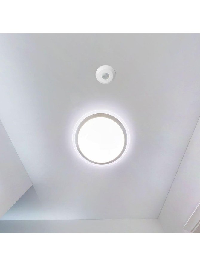 Czujnik Ruchu 360st V-TAC Natynkowy Sufitowy SLIM 24mm Okrągły Biały VT-81011 5 Lat Gwarancji