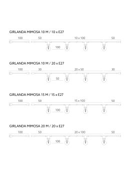 Girlanda MIMOSA 2 10m 10xE27 Kobi