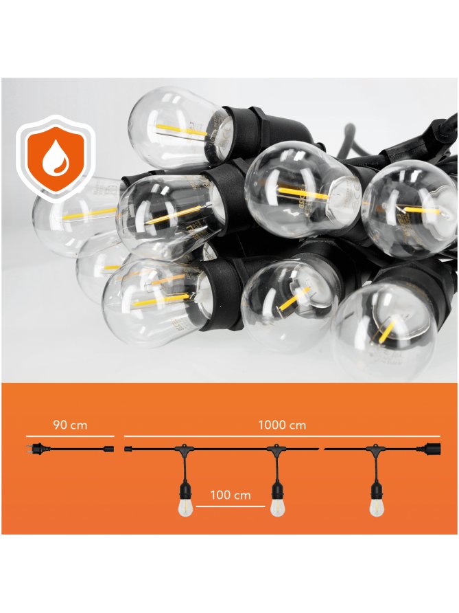 Girlanda MIMOSA LED SET 10m 10x1W E27 Kobi