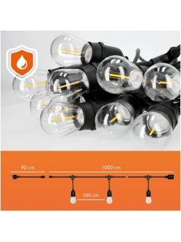 Girlanda MIMOSA LED SET 10m 10x1W E27 Kobi