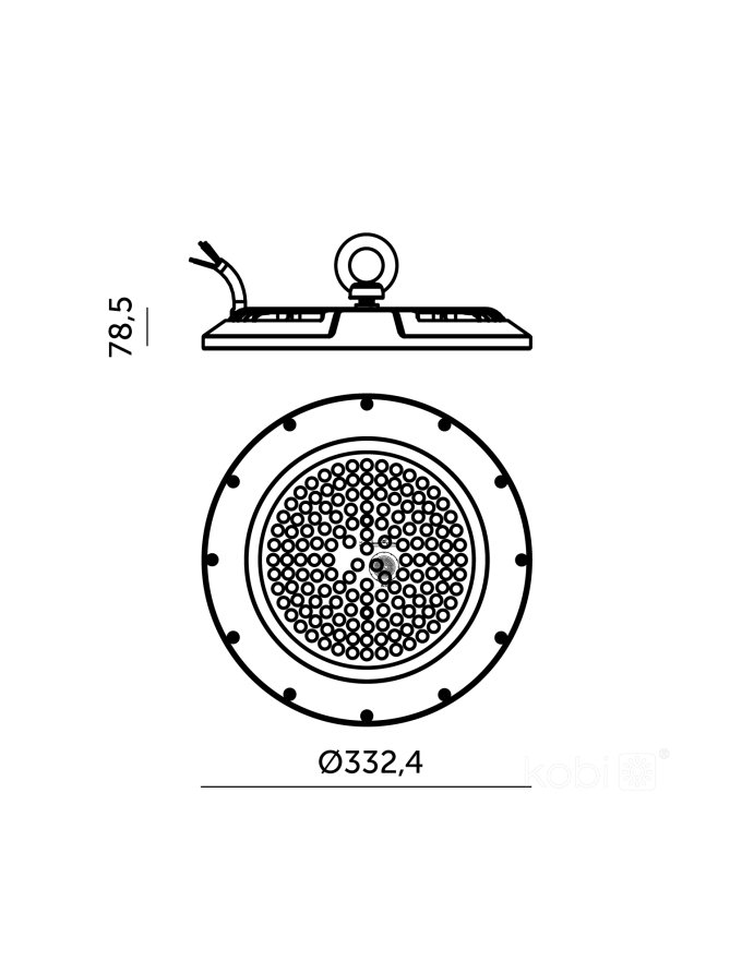 High Bay LED GRAZA 200W 4000K IP65 90° Kobi