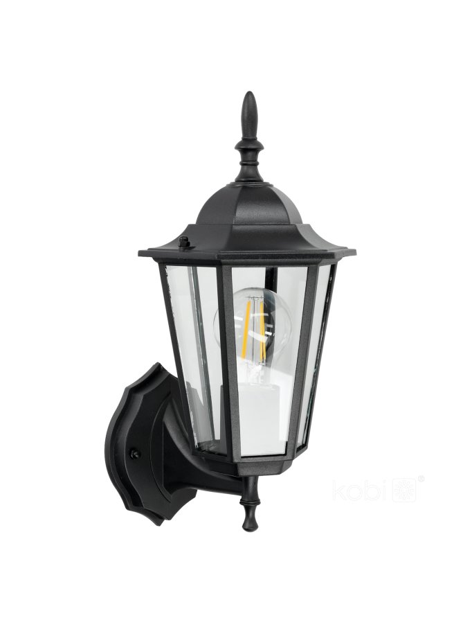 Kinkiet ogrodowy LO4101 1xE27 IP54 czarny Kobi