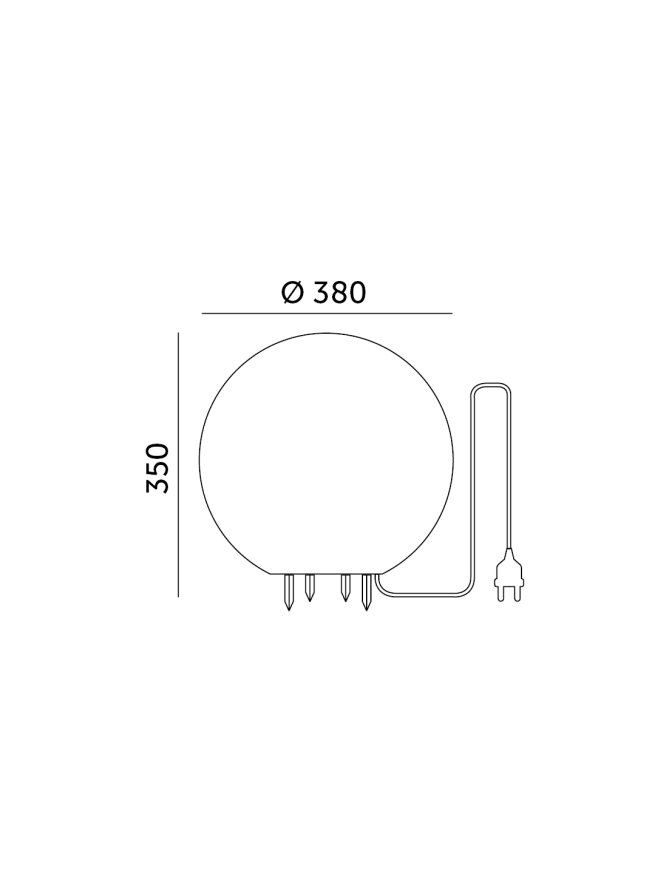 Lampa ogrodowa GARDEN BALL L 1xE27 IP65 Kobi