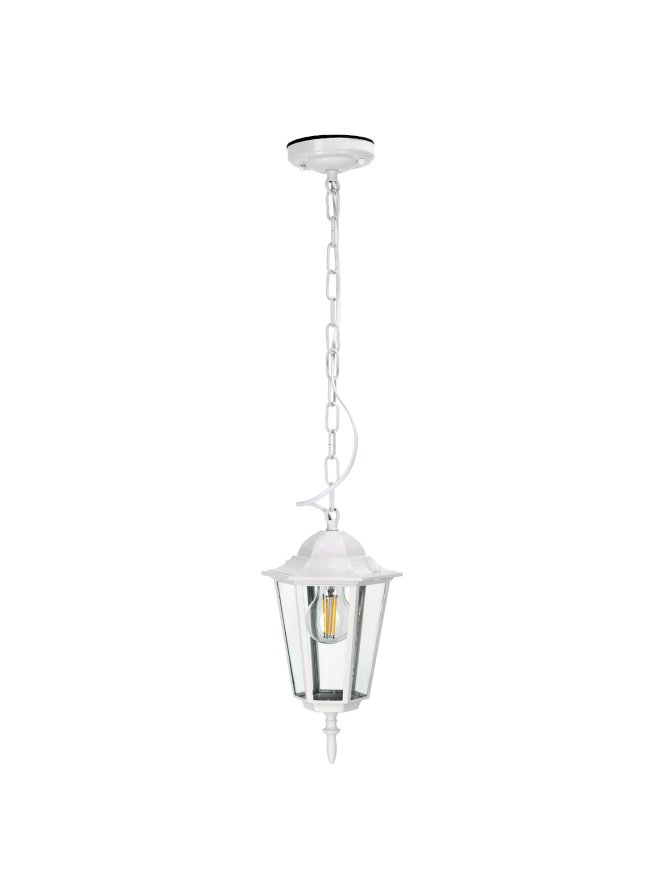 Lampa wisząca ogrodowa LO4105 1xE27 IP54 biała Kobi