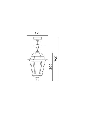 Lampa wisząca ogrodowa LO4105 1xE27 IP54 biała Kobi 2
