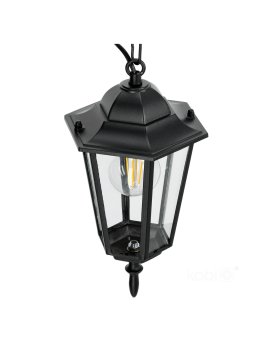 Lampa wisząca ogrodowa LO4105 1xE27 IP54 czarna Kobi