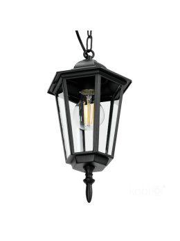 Lampa wisząca ogrodowa LO4105 1xE27 IP54 czarna Kobi