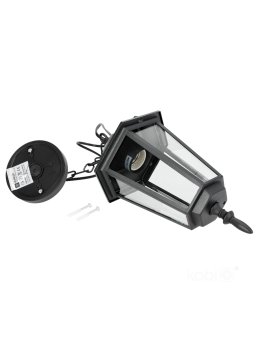 Lampa wisząca ogrodowa LO4105 1xE27 IP54 czarna Kobi