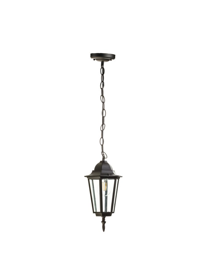 Lampa wisząca ogrodowa LO4105 1xE27 IP54 czarna Kobi