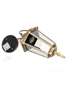 Lampa wisząca ogrodowa LO4105 1xE27 IP54 złota Kobi