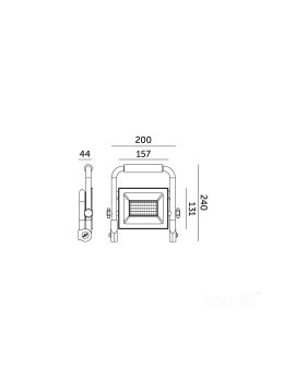 Naświetlacz LED TIGRA PORTABLE 50W 4000K IP54 Kobi