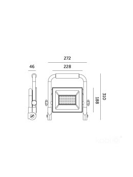 Naświetlacz LED TIGRA PORTABLE 100W 4000K IP54 Kobi