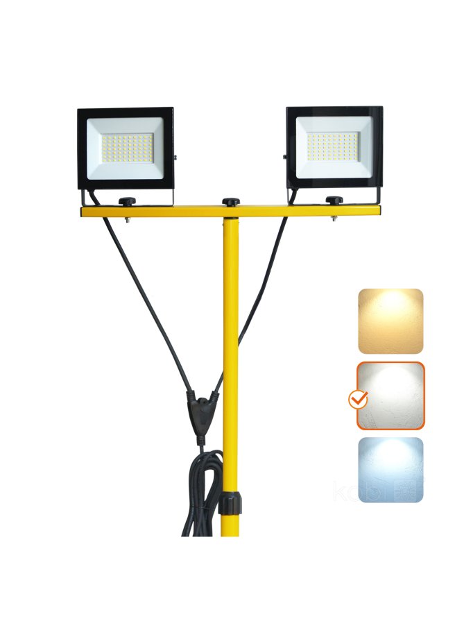 Naświetlacz LED TIGRA TRIPOD 2x50W 4000K IP54 Kobi