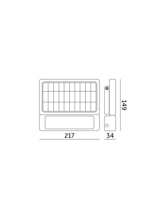 Naświetlacz z czujnikiem ruchu Solar LED MHC 5W 4000K IP65 Kobi 2