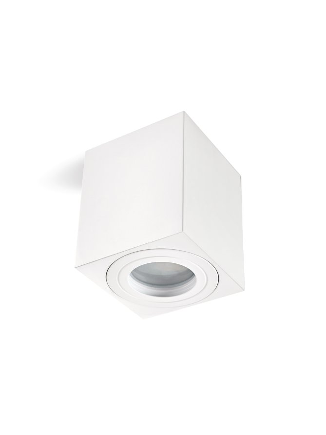Oprawa do nabudowania AQUARIUS 1xGU10 kwadrat IP44 biały Kobi