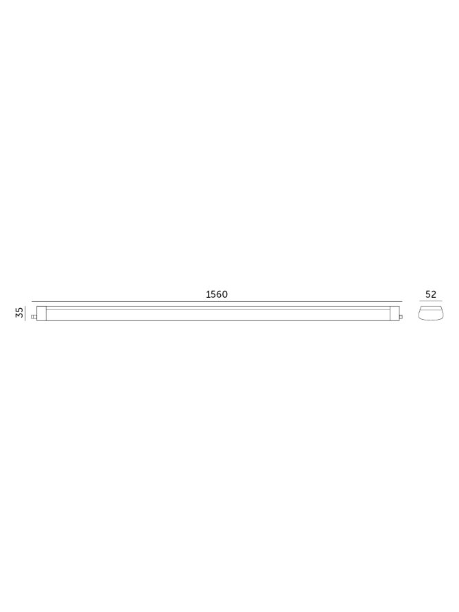 Oprawa hermetyczna LED CORTEZ FC 48W 4000K IP65 Kobi