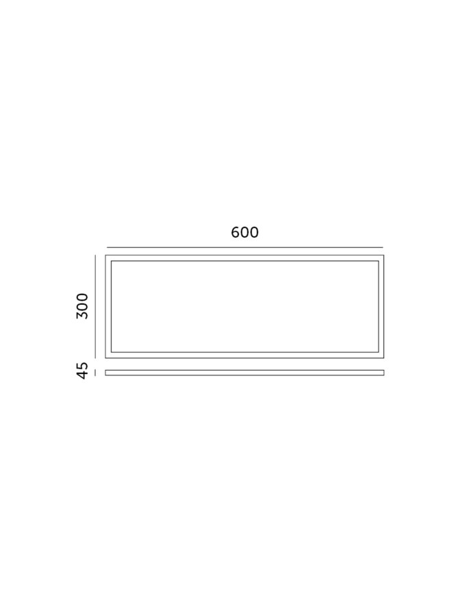 Ramka 45mm do panelu LED 30x60 klik Kobi