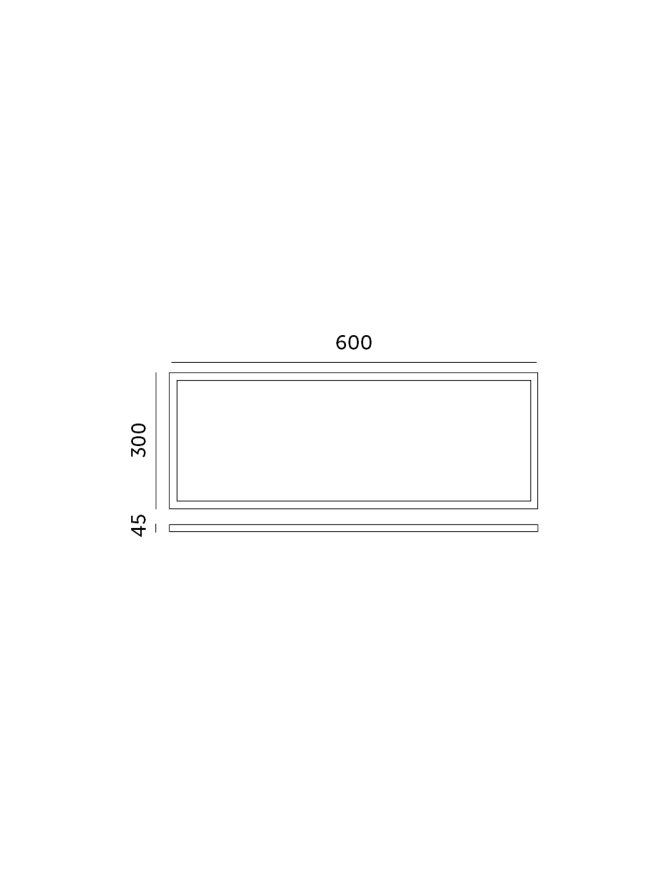 Ramka 45mm do panelu LED 30x60 klik Kobi