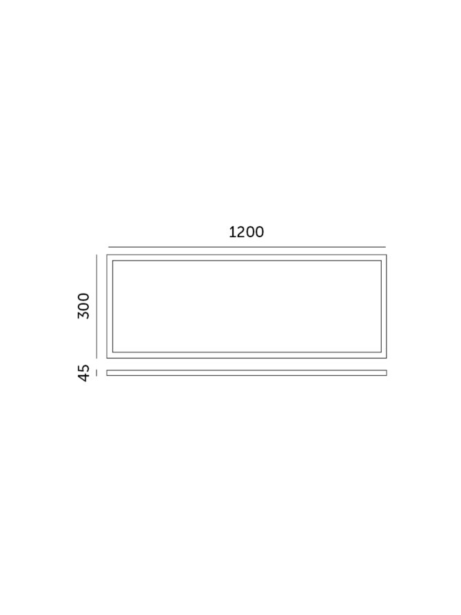 Ramka 45mm do panelu LED 30x120 klik Kobi