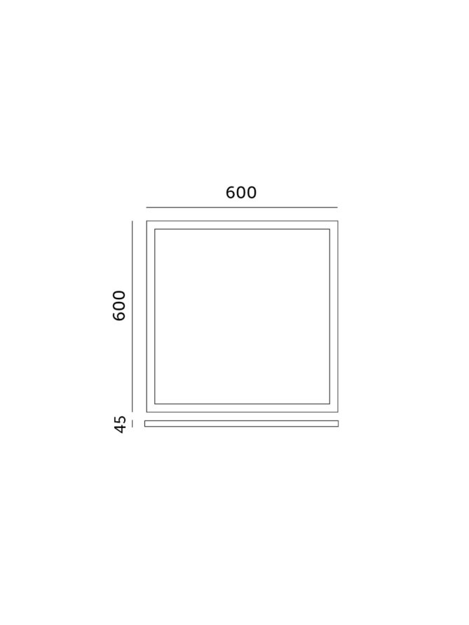 Ramka 45mm do panelu LED 60x60 klik Kobi