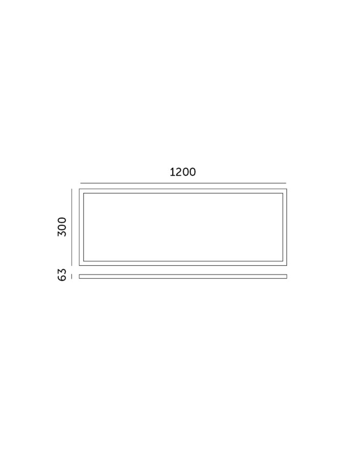 Ramka 63mm do panelu LED 30x120 klik Kobi