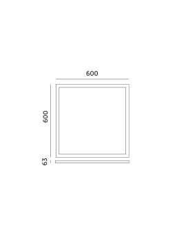 Ramka 63mm do panelu LED 60x60 klik Kobi