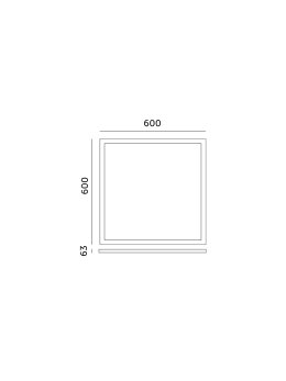 Ramka 63mm do panelu LED 60x60 klik Kobi