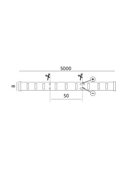 Taśma LED TRAMO 300 2835 5m żółta IP65 Kobi
