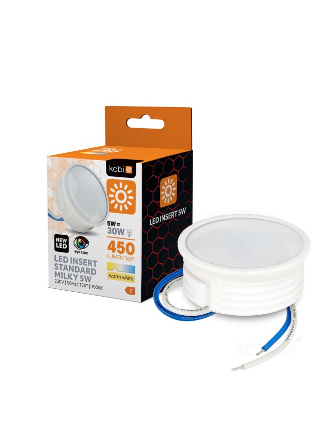 Wkład LED INSERT 5W 3000K mleczny Kobi