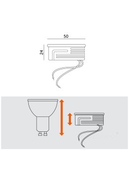 Wkład LED INSERT 5W 4000K mleczny Kobi
