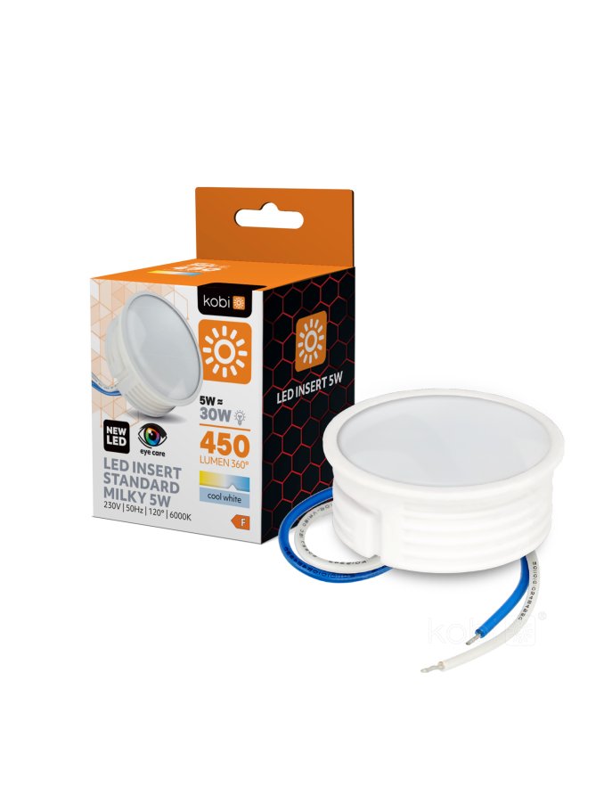 Wkład LED INSERT 5W 6000K mleczny Kobi