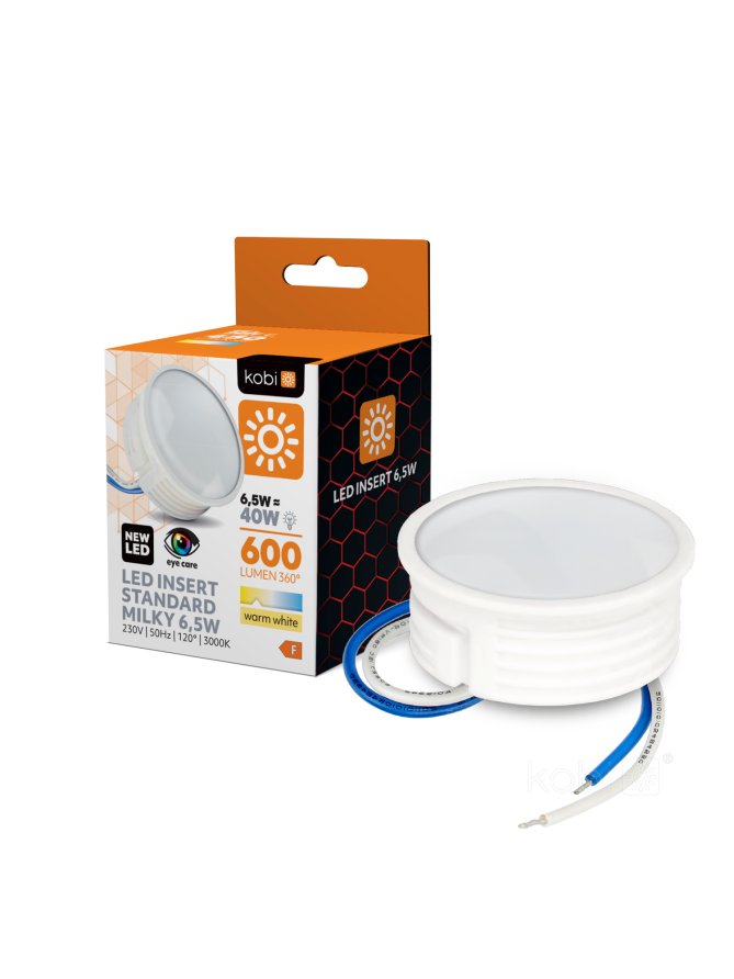 Wkład LED INSERT 6,5W 3000K mleczny Kobi
